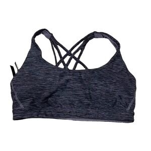 Victoria's Secret bralette size medium black purple lounge minimal support NWT